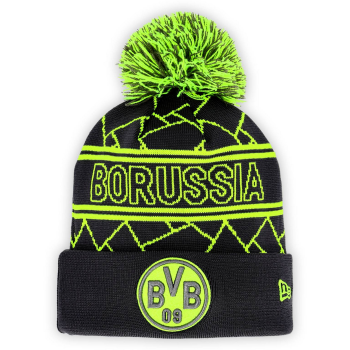 Borussia Dortmund BVB New Era Bommelmütze Neon Neongelb-Grau
